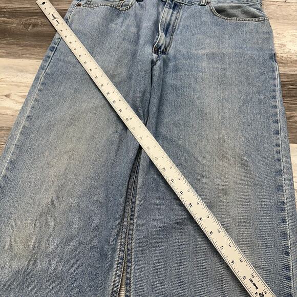 Levis 550 Faded Mid Wash Blue Mens 38x32 Relaxed Fit Straight Leg Jeans Red Tab - Picture 5 of 13